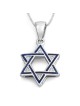 שרשרת תליון יהלום מגן דוד זהב כחול 14K - בחירה o