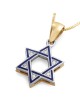 שרשרת תליון יהלום מגן דוד זהב כחול 14K - בחירה o