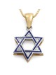 שרשרת תליון יהלום מגן דוד זהב כחול 14K - בחירה o