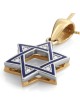שרשרת תליון יהלום מגן דוד זהב כחול 14K - בחירה o