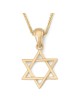 Pendentif délicat étoile de David entrelacée en or jaune 14 carats