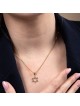 Pendentif délicat étoile de David entrelacée en or jaune 14 carats