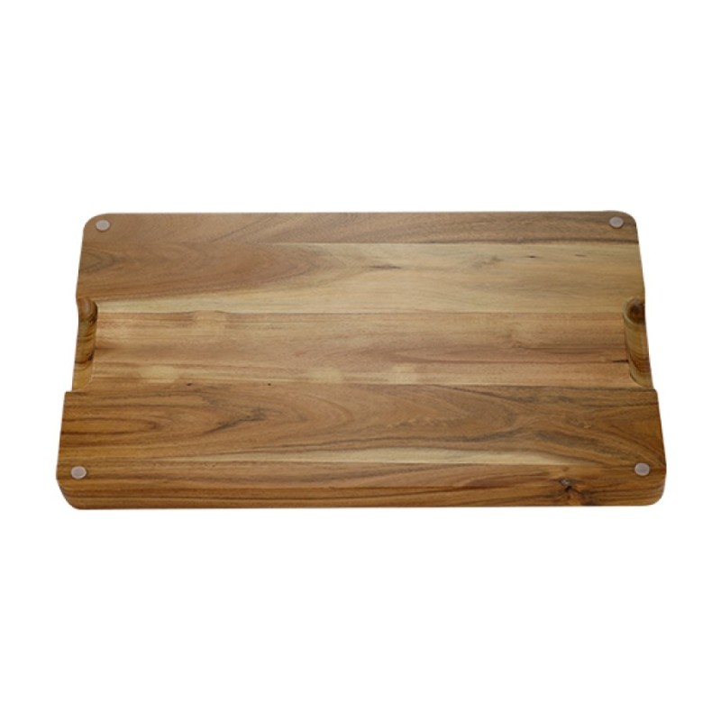 Light Brown Wood Challah Board with White Marble P... | Challah Boards