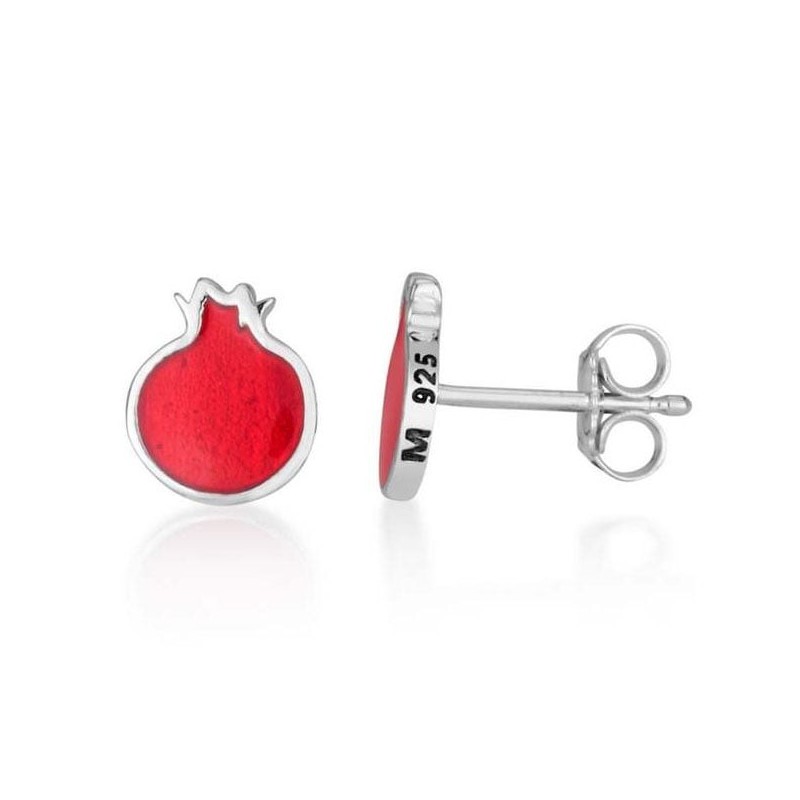 Marina Jewelry 925 Sterling Silver Stud Earrings With Pomegranate Desi