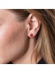 Marina Jewelry Boucles d'oreilles à tige en argent sterling 925 avec grenade Desi