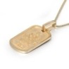14K Gold Shema Yisrael and Star of David Men's Dog Tag Pendant