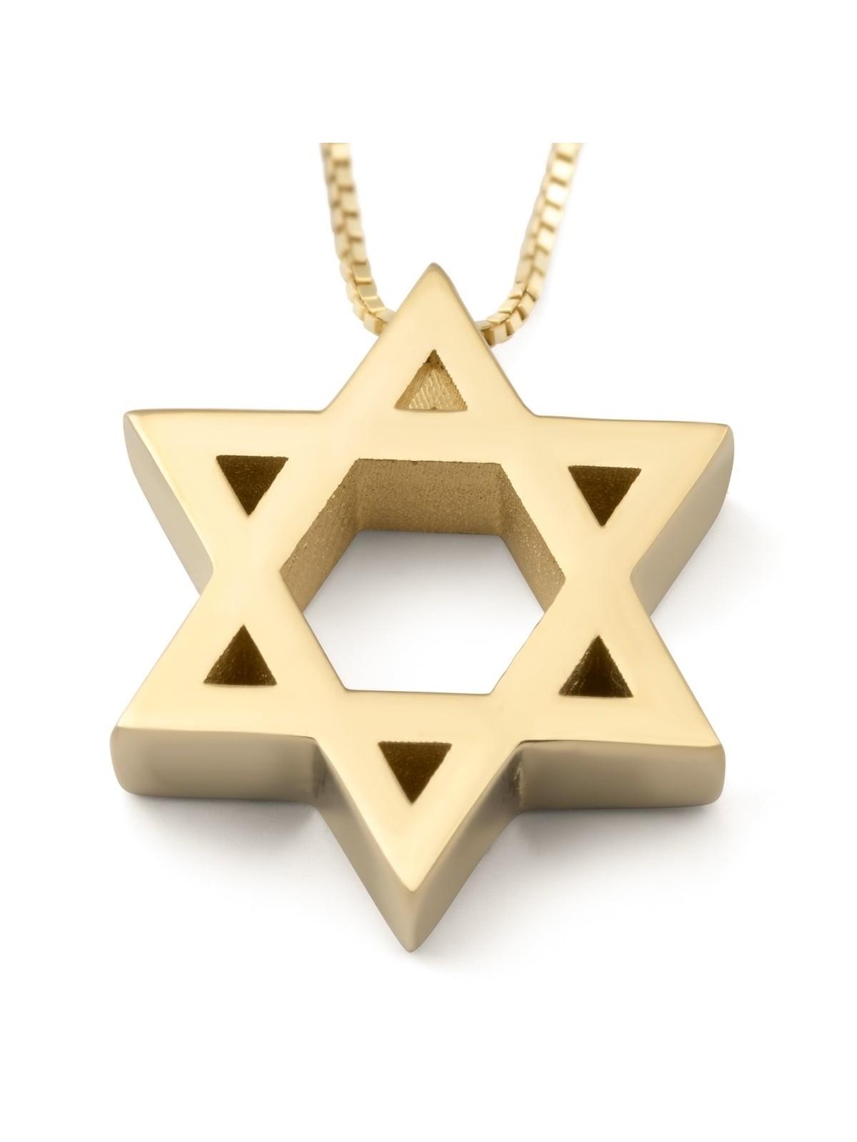 שרשרת תליון מגן דוד דלוקס זהב 14 קראט (מבחר צבעים)