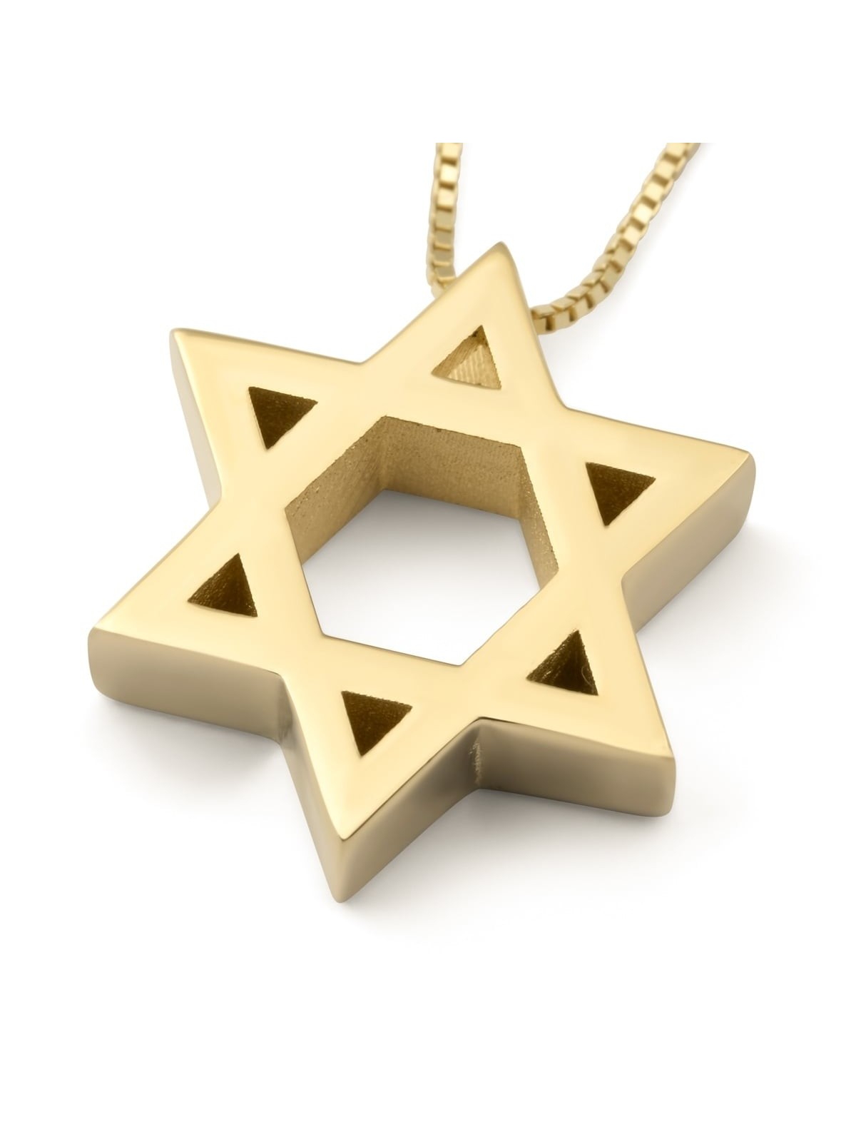 שרשרת תליון מגן דוד דלוקס זהב 14 קראט (מבחר צבעים)