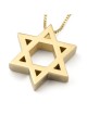 שרשרת תליון מגן דוד דלוקס זהב 14 קראט (מבחר צבעים)