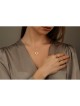 Collier pendentif étoile de David en or 14 carats de luxe (choix de couleurs)