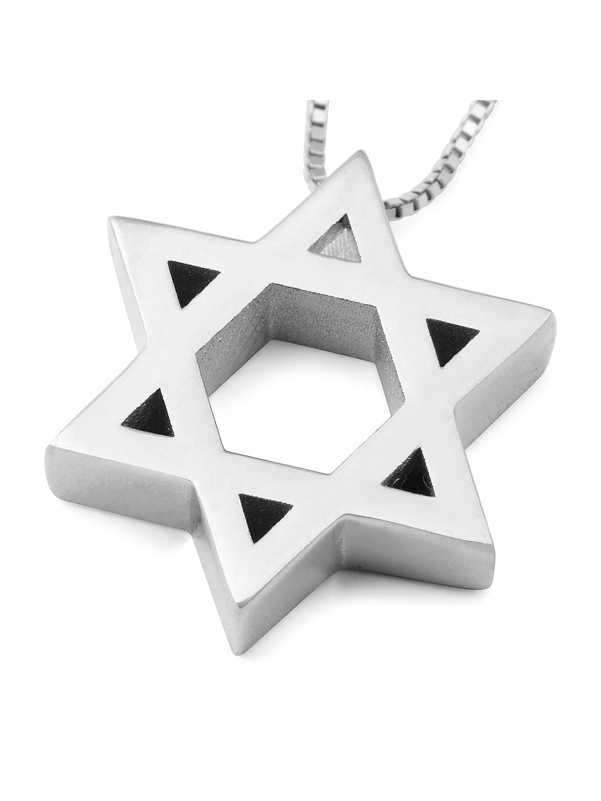 שרשרת תליון מגן דוד דלוקס זהב 14 קראט (מבחר צבעים)