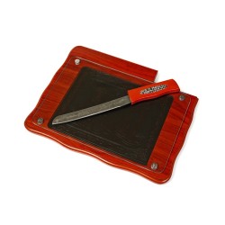 Cherry Wood and Leather Challah Board with Knife | Challah Boards