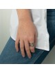 Bague en argent sterling 925 avec prières de guérison