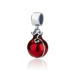 Marina Jewelry Silver Swirl Pomegranate Pendant Charm