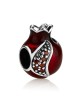 Marina Jewelry Open Pomegranate Bead Charm with Garnet Stones