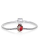Marina Jewelry Open Pomegranate Bead Charm with Garnet Stones