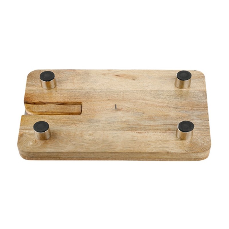 Raised Wood Challah Board with Light Gray Epoxy Cu... | Challah Boards