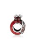 Marina Jewelry Open Pomegranate Bead Charm with Garnet Stones