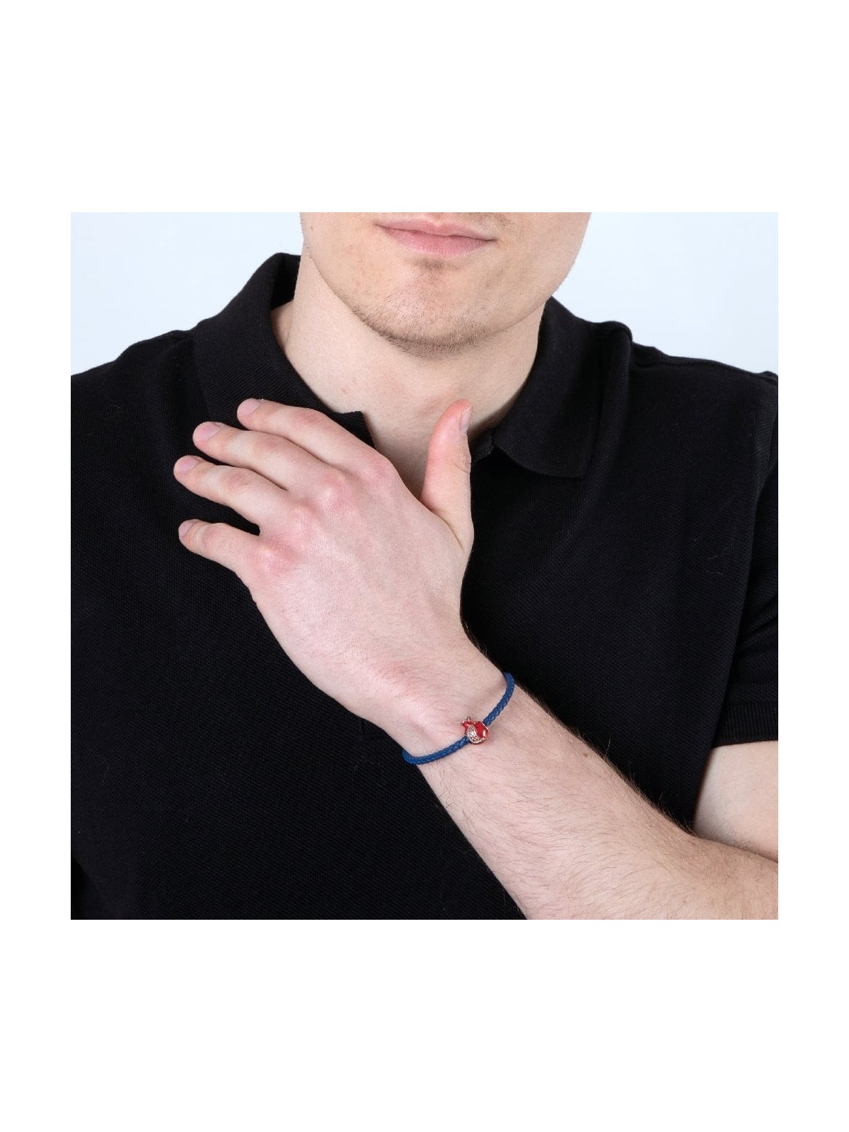 Marina Jewelry Breloque ouverte en forme de grenade avec pierres de grenat