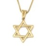 14K Gold Small Woven Star of David Pendant - Yellow or White Gold