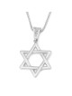 14K Gold Small Woven Star of David Pendant - Yellow or White Gold