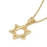 14K Gold Small Woven Star of David Pendant - Yellow or White Gold