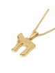 Collier à pendentif double Chai en or 14 carats