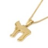 14K Gold Double Chai Pendant Necklace
