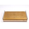 Gold Color Challah Board with Blessing by Agayof | Challah Boards