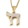 14K Gold Double Chai Pendant Necklace