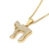 14K Gold Double Chai Pendant Necklace