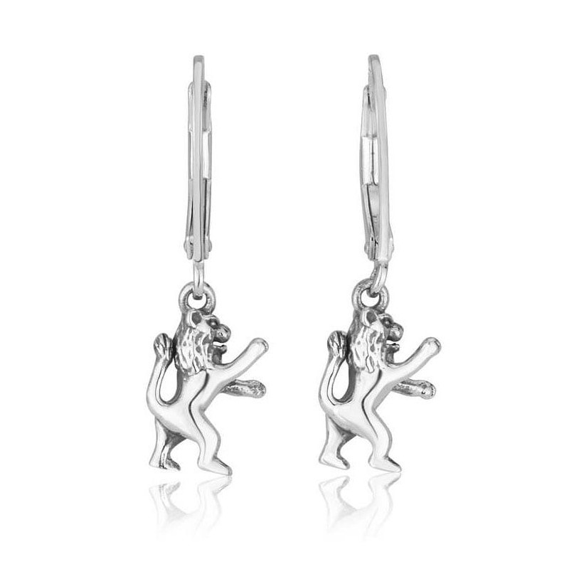 Marina Sterling Silver Lion of Judah Earrings