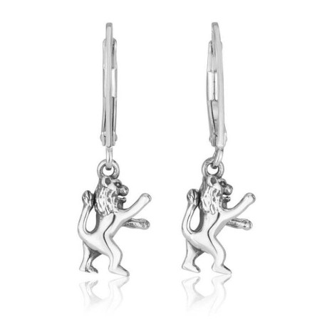 Marina Sterling Silver Lion of Judah Earrings