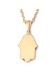 14K Gold and Eilat Stone Hamsa Pendant Necklace with Diamond and Evil