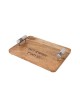 Yair Emanuel Grained Wood Challah Board Nickel Han... | Challah Boards