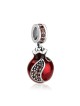 Marina Jewelry Breloque pendentif grenade ouverte avec pierres grenat