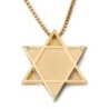 14K Gold Two-Tone Dove and Star of David Shin Pendant with Diamond for