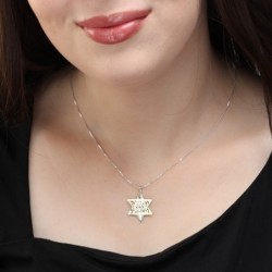 Silver and Gold Priestly Blessing and Heal Me, Lord Star of David Neck