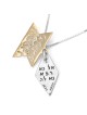 Silver and Gold Priestly Blessing and Heal Me, Lord Star of David Neck