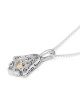 Collier Hamsa ethnique en argent sterling et or 9 carats - Chance et bénédiction