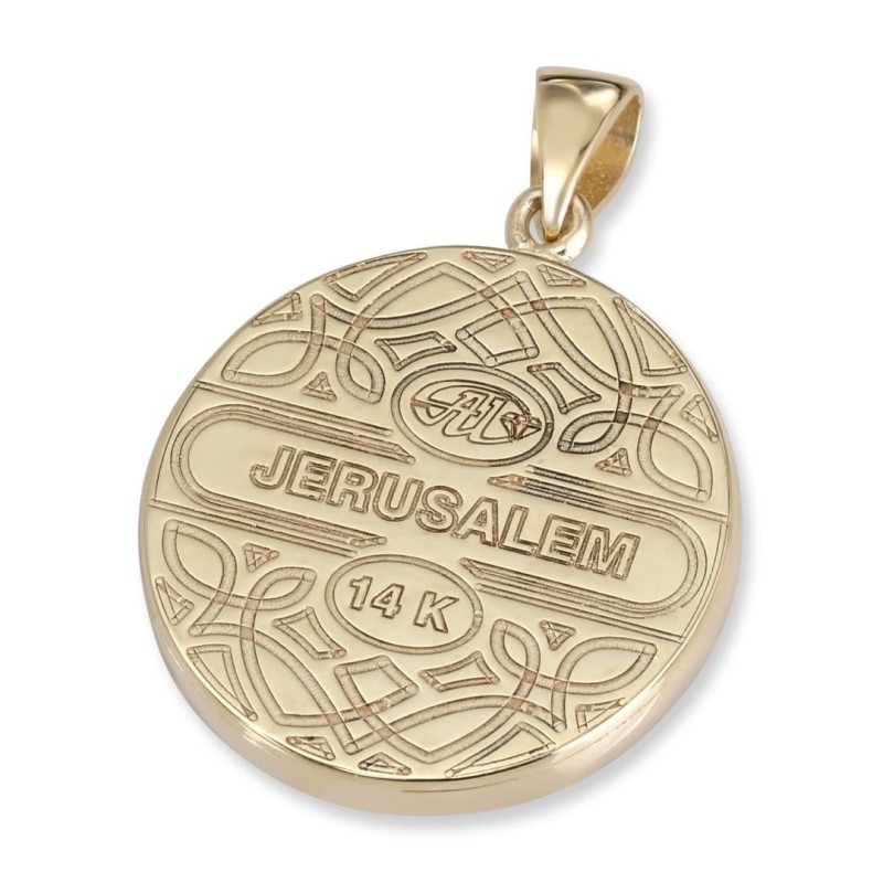 Collier pendentif grand arbre de vie en or 14 carats avec diamants étincelants