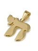 Pendentif Chai double en or 14 carats