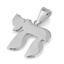 14K Gold Double Chai Pendant