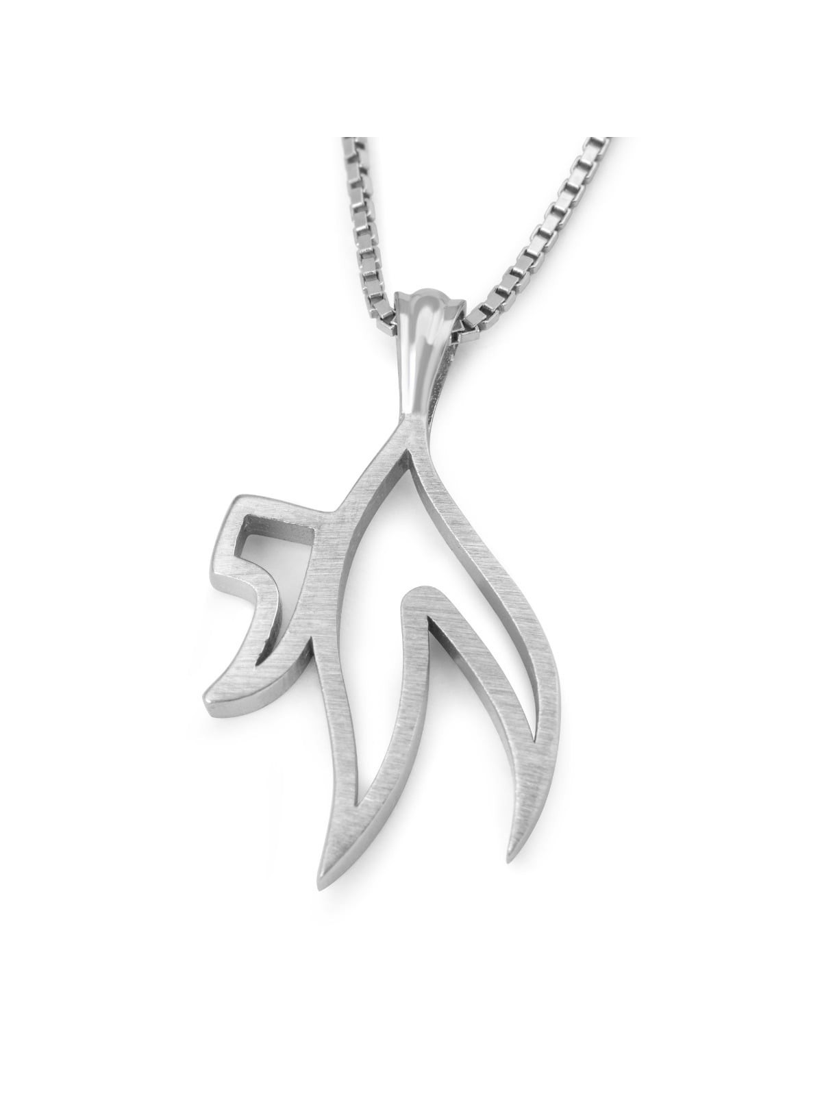 Pendentif contour Chai courbé en or 14 carats