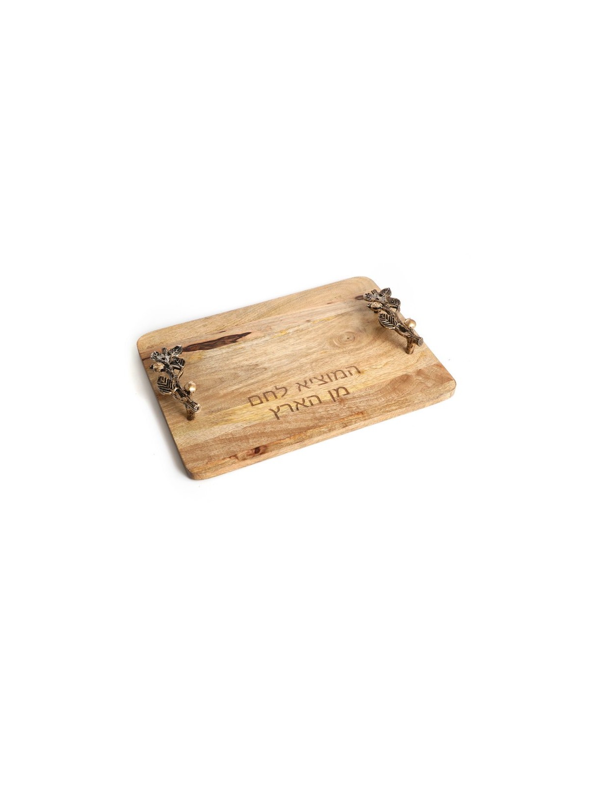 Wood Grained Challah Board with Bread Blessing Wor... | Challah Boards
