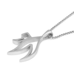 14K Gold Curvy Chai Outline Pendant