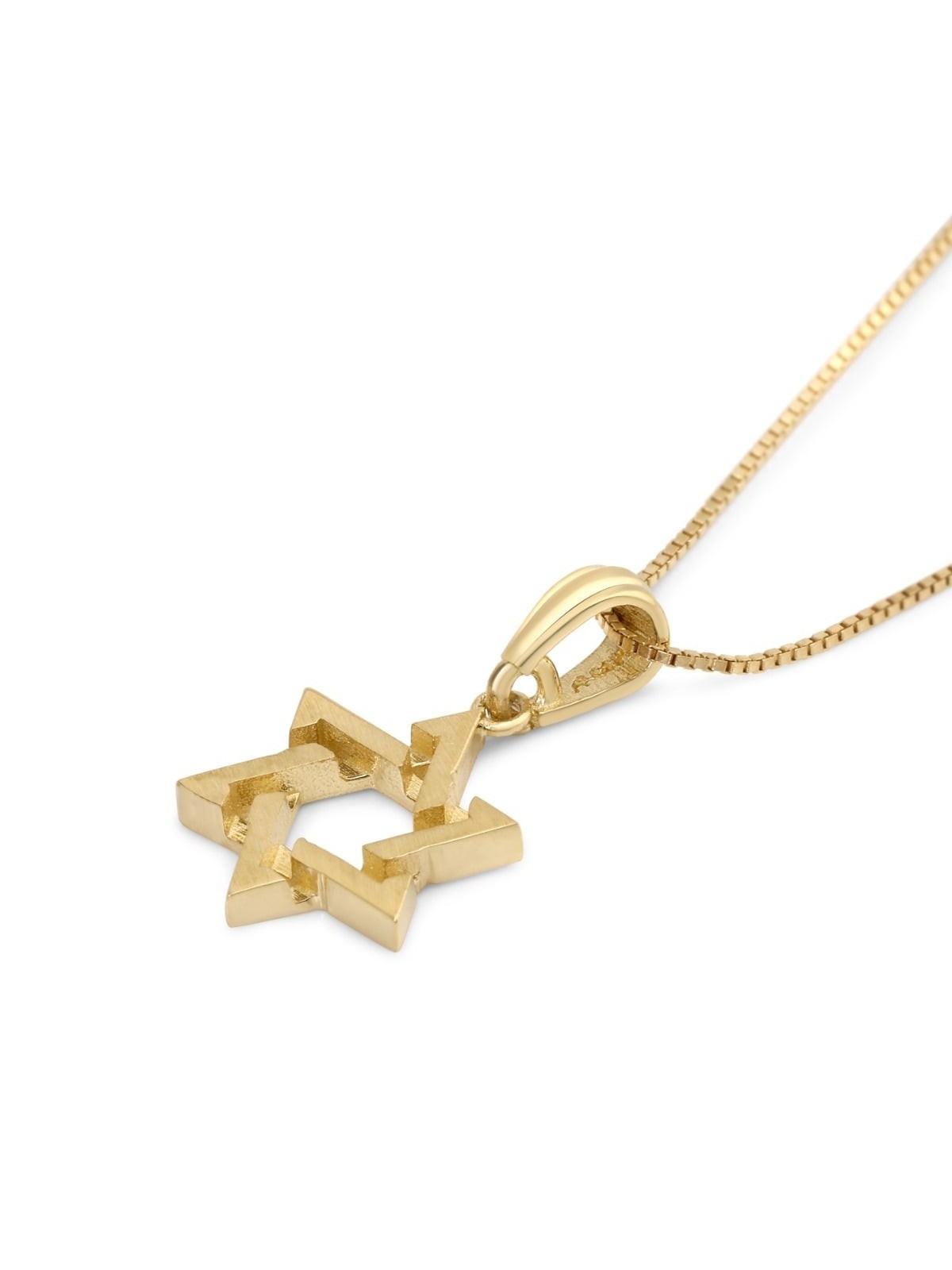 Pendentif délicat étoile de David en or 14 carats pour enfants - Option de couleur
