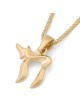 Collier avec pendentif Chai en or 14 carats pour femme