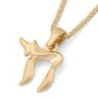 14K Gold Chai Pendant Necklace for Women