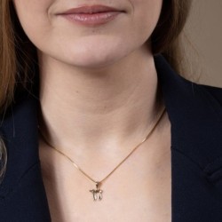 14K Gold Chai Pendant Necklace for Women